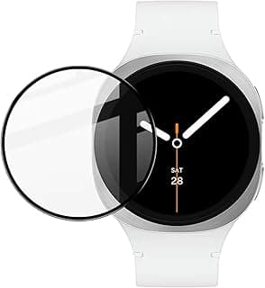 Screen Protector For Samsung Galaxy Watch 8 44MM – HD Clarity, 3D Curved Edge Screen, Anti-Scratch, Ultra Shatterproof, Touch Sensitivity, Easy To install – Not A Glass