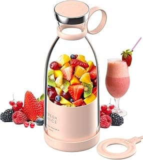 Personal Size Blender, Portable Blender, Battery Powered USB Blender (Pink)