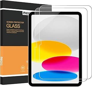 2 Pack Screen Protector for iPad 11th A16 2025[11 Inch]/10th 10.9 2022[10.9 Inch],9H Tempered Glass,HD Clarity,Case Friendly,Apple Pencil&Face ID Compatible