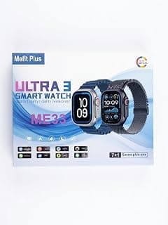 ساعة ذكية ME33 Ultra للرجال والنساء، تدعم مكالمات البلوتوث، تتبع اللياقة البدنية، مراقب معدل ضربات القلب، أوضاع رياضية متعددة، متوافقة مع اندرويد وايفون (فضي)