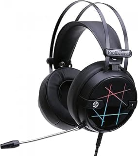 سماعة H160G رأس فوق الاذن بسلك وميكروفون من اتش بي، H160- اسود