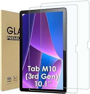 عدد 2 اسكرينة حماية شاشة متوافقة مع لينوفو Tab M10 الجيل الثالث 10.1 بوصة، زجاج مقسى بديل لجهاز لينوفو Tab M10 الجيل الثالث TB-328F/ TB-328X