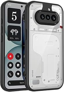 جراب حماية لـ Nothing phone 4A 5G، جراب متين ومقاوم للصدمات، تصميم مانع للانزلاق مع حماية فائقة للكاميرا - حواف سوداء وظهر شفاف