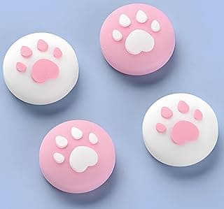 أغطية جويستيك Cat Paw للتحكم في Switch/OLED/Lite، أغطية سيليكون لطيفة للتحكم في Switch، 4 قطع - وردي
