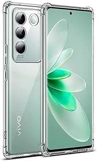 جراب لهاتف Vivo V29E 5G، شفاف، سيليكون ناعم TPU، ممتص للصدمات، زوايا معززة، حماية كاملة للكاميرا