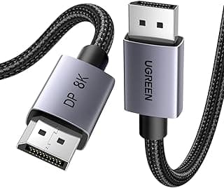 كابل DisplayPort بدقة 8K@60Hz بطول 3.3 قدم [معتمد من VESA]، كابل DP 1.4 مجدول يدعم 4K@240Hz و 2K@240Hz بسرعة 32.4Gbps، متوافق مع شاشات الجيمنج والكمبيوتر