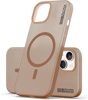 Case Back Cover for iPhone 15 6.1 Inch, Sleek Frosted Translucent Back Only Compatible with Wireless Magnetic Accessories | Anti-Scratch Shockproof Phone Case (Brown)