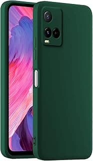 جراب موبايل سيليكون ملون من هولين، مناسب لفيفو Y21 / فيفو Y21s / فيفو Y33s 4G (6.5 بوصة) - اخضر داكن