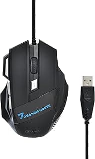 Generic GRAND QS-1700 Gaming Mouse Colorful Lightning With Seven Button And Nylon Braided Wire Elegant Appearance EfficientFor Computer - Black Silver