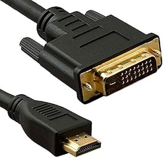 كابل HDMI إلى DVI بطول 1 متر - جودة ممتازة/ULTRA HD (4K) - مطلي بالذهب 24 قيراط