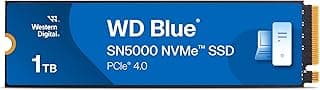 وحدة تخزين أو هارد ديسك من ويسترن ديجيتال سعة 1 تيرابايت بواجهة NVMe موديل SN5000 بتقنية PCIe متوافق مع أجهزة الكمبيوتر المكتبية والمحمولة مع سرعة قراءة 5150MB/s