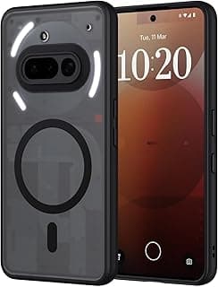جراب مغناطيسي من Grabist لهاتف Nothing Phone 3A، مطفي شفاف، حماية بمعايير عسكرية، غطاء مقاوم للصدمات مع حماية للكاميرا لهاتف Nothing Phone 3A 5G