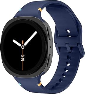 حزام رياضي لساعة سامسونج Galaxy Watch 8 مقاس 40 مم 44 مم للرجال والنساء، سوار سيليكون ناعم بديل لساعة سامسونج Watch 8 Classic مقاس 46 مم