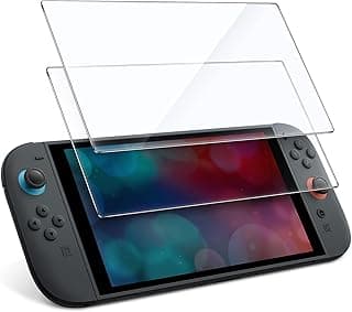 سكرين بروتكتور لجهاز Nintendo Switch 2 2025، فيلم زجاج مقوى 9H، مقاوم للخدش، وضوح عالي HD، عبوة من 2 قطعة