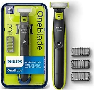 ماكينة حلاقة وتشذيب الشعر الكهربائية OneBlade مع 3 أمشاط – QP2520/20