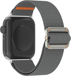 حزام نايلون مضفر مزدوج 42/44/45/46/49mm | متوافق مع ابل واتش 1/2/3/4/5/6/7/8/9/10 SE ULTRA/ULTRA 2 | خفيف ومتين