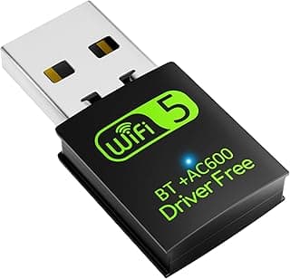 USB WiFi Bluetooth Adapter, 600Mbps Dual Band 2.4/5Ghz Wireless Network External receiver, Mini WiFi Dongle for PC/Laptop/Desktop
