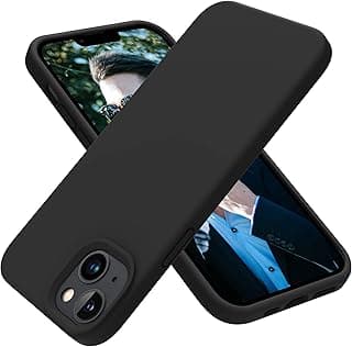 جراب مصمم لـ ابل iPhone 14، سيليكون مقاوم للصدمات نحيف (أسود)