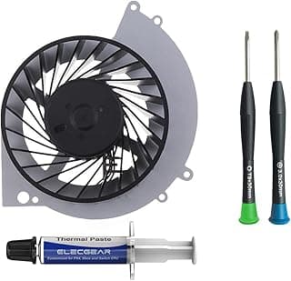 ElecGear Replacement Internal Cooling Fan for PS4 CUH-1xxx – CPU Heatsink Cooler, Arctic MX-2 Thermal Compound Paste, TR9 Torx Security, PH1 Screwdriver Repair Tool Kit for PlayStation 4 Console