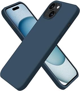 Designed for iPhone 15 Case, Silicone Phone Case [Military Grade Drop Protection] [Anti-Scratch Microfiber Lining] Silicone Ultra Slim Cover Shockproof Phone Cases 6.1 inch, Cobalt Blue