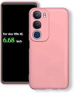 For vivo Y19s 4G Silicone Back Color Cover,Camera Protection From Shocks From TPU Compatible For vivo Y19s 4G (6.68") (Rose)