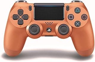 يد تحكم لاسلكية من طرف ثالث لجهاز PS-4، متوافقة مع PS4 Slim Pro، اهتزاز مزدوج، تاتش باد، مدخل صوت، قابلة للشحن، لون برونزي