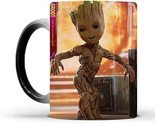 Cute Baby Groot Heat Sensitive Coffee Mug, Color Changing Magic Coffee Cups, Best Gifts for for Anime Fans Birthday Gifts Boy Kids Boyfriend - 350 ML (A) (A)