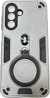 Case Compatible with Samsung Galaxy A17 Dual Layer Shockproof Protective Case with 360° Rotating Ring Kickstand Military Magnetic Anti-Fall Outdoor Protective Cover Samsung Galaxy A17 Silver