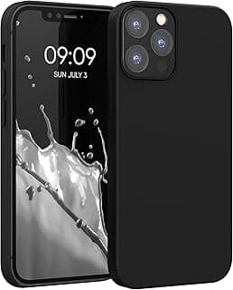 جراب TPU سيليكون متوافق مع ابل iPhone 12/12 Pro - جراب نحيف واقي بملمس ناعم - أسود