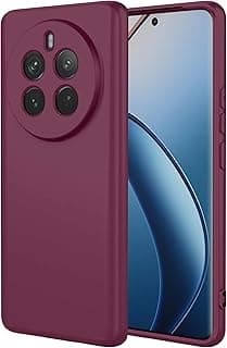 Silicon Mobile Magic Camera Protection Soft Case with Microfiber Lining For Oppo Realme 12 Pro 5G / Oppo Realme 12 Pro Plus (Pro+) (Wine Red)
