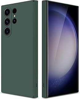 جراب جي يون لسامسونج Galaxy S23 Ultra، جراب حماية سيليكون ناعم TPU مرن، خفيف الوزن ومضاد للخدش (أخضر)