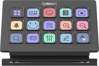 لوحة تحكم للبث Streamdeck Streamcraft Ss550، أزرار سوداء، شاشة LCD، توصيل USB