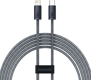 كابل بيانات وشحن سريع من سلسلة dynamic، تايب سي الى ايفون 20 وات 2 متر رمادي، USB