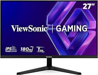 فيوسونيك شاشة العاب VX27G1-HD 27 انش، FHD 1920p × 1080p، 180Hz، 1ms MPRT، لوحة IPS، متوافقة مع جي سينك، 111% sRGB، HDR10، تصميم بدون اطار، HDMI 2.0×2، منفذ عرض