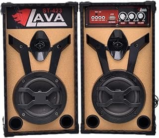 سماعات Lava st-423 يو اس بي مع مدخل كارت ذاكرة وريموت كنترول، طقم 3 قطع - متعدد الألوان