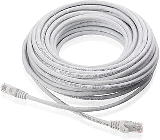 كابل إيثرنت Cat6 بطول 20 متر (RJ45، ذكر إلى ذكر) للراوتر، الكمبيوتر، اللابتوب والمزيد