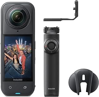 X5 Free Framing Selfie Stick Bundle - Waterproof 8K 360 Camera, Leading Low Light, Invisible Selfie Stick Effect, Rugged and Replaceable Lens, 3-Hour Battery, Built-in Wind Guard
