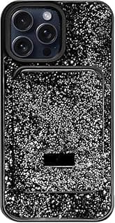 Luxury Glitter Wallet Case for iPhone 11 6.1 Inch with Card Holder Slot Premium Flexible Silicone Shockproof Stylish Protective Edges Anti-Scratch Full Body Protection (Black)