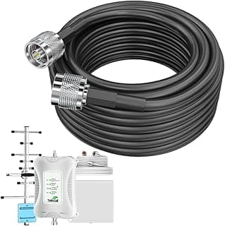 32FT N Male to SMA Male Cable, 5D-FB Coaxial Cable N Male to SMA Male, Low Loss N Male Cable N Coax Cable for 2G/3G/4G/5G/ADS-B/Ham/GPS/WiFi/RF Radio to Antenna or Surge Arrester Use