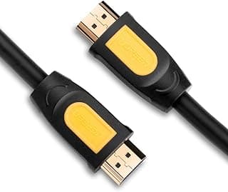 كابل HDMI دائري بطول 5 متر من يوجرين (اصفراسود)، (التلفزيون، حاسوب محمول، حاسوب شخصي، بلاي ستيشن، اكس بوكس)