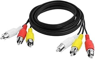3x3 Audio Video Male RCA Cable Extension Cord