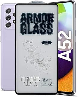 اسكرينة حماية زجاج مقوى من Elephant لهاتف سامسونج Galaxy A51/A52/A52s/A53، صلابة 9H، مضادة للبصمات، انحناء 360 درجة، مضادة للاتربة