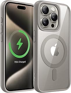Case Magnetic Crystal Clear for iPhone 12/12 Pro (6.1 Inch) Case Magsafe [Not Yellowing] [Military Protection] [No.1 Strong Magnets] Slim Phone Case Thin Cover (Titanium)