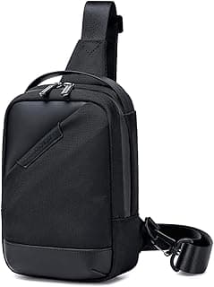 Crossbody Bags Sling Backpack，Multipurpose Cross body Shoulder Bag for Men and Women Chest Bag Travel Hiking Daypack-XB00693-Black