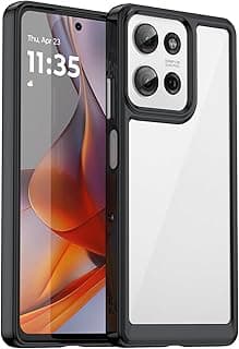 Case for Moto G75 Case Motorola G75 Phone Case, Transparent Acrylic Case Compatible with Motorola G75 5G Black Case