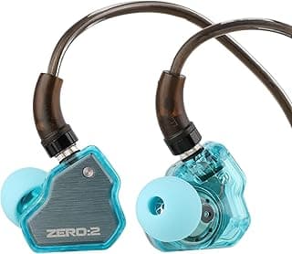 سماعات داخل الأذن 7Hz x كريناكل زيرو 2، مع مكبر صوت داخلي ديناميكي مطور مقاس 10 ملم، سماعات سلكية للألعاب والموسيقى مع كابل OFC وميكروفون للموسيقيين من لينسول، أزرق