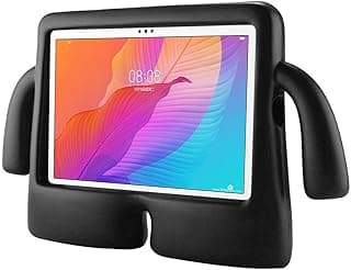 جراب كرتوني للأطفال مضاد للصدمات لجهاز سامسونج Galaxy Tab A7 Lite 8.7 بوصة T225 /T220 2021 (أسود)