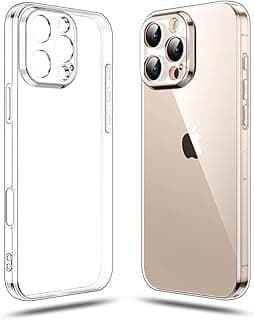 Camera Protective Case Compatible with iPhone 16 Pro Max 6.9-Inch Transparent, Mobile Phone Case iPhone 16 Pro Max Thin Soft Silicone Anti-Yellow Protective Case - Clear