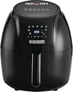 Black & Decker , AF625-B5 XL Digital Air Fryer 1800W 5.6L/1.5Kg Capacity With Rapid Hot Air Circulation For Frying, (International Warranty) - 220V supply voltage,Blackz