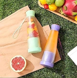Travel Juicer - 420ml USB Rechargeable Crown Blender for Quick Smoothie Preparation, Great Health-Focused Summer Gift, Multi-Color Option for Active Living (Multi-Colour)